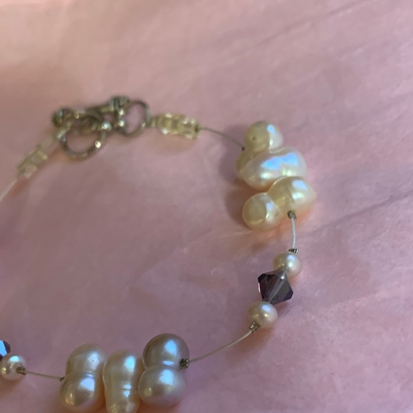 Freshwater Pearl and Amethyst Accent Bracelet - Unbranded - Picture 4 of 7